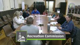 Navigate to Recreation Commission Meeting - Febuary 18, 2026